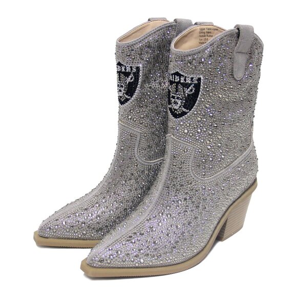 NFL Licensed Las Vegas Crystal Ankle Boot - Picture 2 of 3